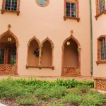 Moorish influence in the archways and windows