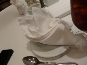 Our napkin fold Disney Wedding