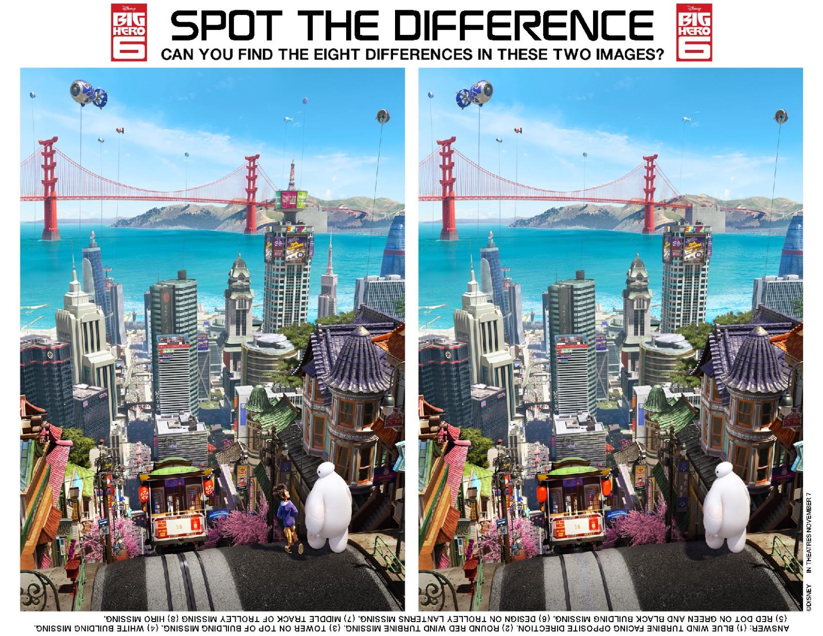 Big Hero 6 Spot the Difference