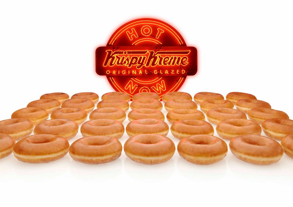 Krispy Kreme Hot Light and Original Glazed Doughnuts
