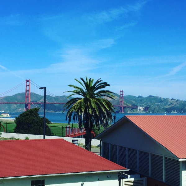 View of the Golden Gate Bridge from the Walt Disney Family Museum