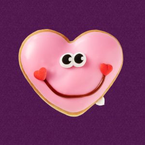 Valentine' s Day Krispy Kreme Happy Heart Doughnut