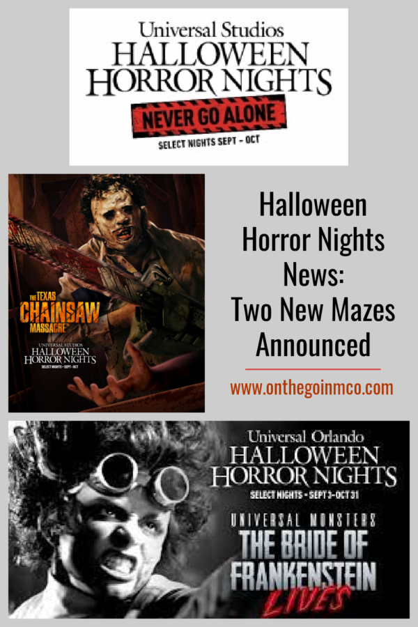 Halloween Horror Nights News July 15 New Mazes