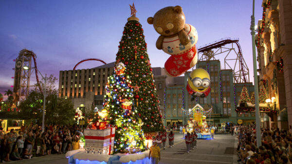 Universal Orlando Resort Holidays 2021 Holiday Parade Featuring Macy's Santa