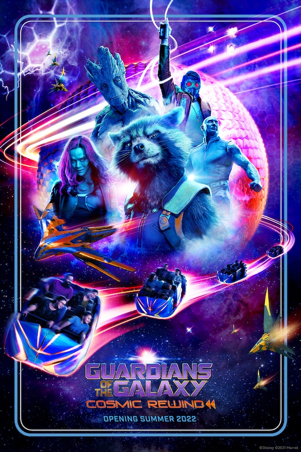 On the Go in the Parks New in 2022 Cosmic Rewind Poster