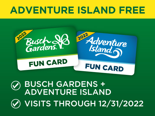 Busch Gardens Tampa Bay 2022 Fun Card